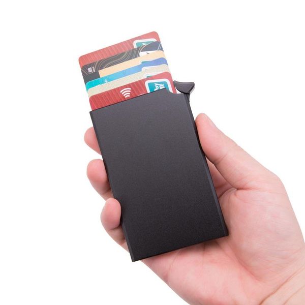 card holders hand push aluminum alloy box anti-theft swipe rfid bag change clip, Brown;gray
card holders hand push aluminum alloy box anti-theft swipe rfid bag change clip, Brown;gray