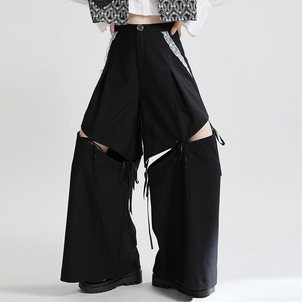 women's pants & capris 2021 autumn design wide leg loose high waist streetwear black casual, Black;white
women's pants & capris 2021 autumn design wide leg loose high waist streetwear black casual, Black;white