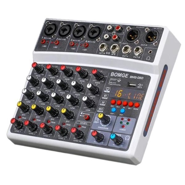 sound cards professional card 6-channel mixer outdoor conference audio usb bluetooth reverb audio16 digital effects
sound cards professional card 6-channel mixer outdoor conference audio usb bluetooth reverb audio16 digital effects