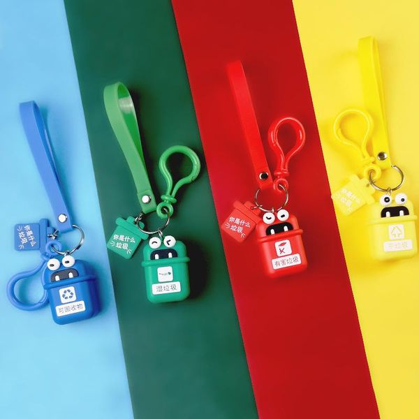 keychains fashion trash can keychain car epoxy key chain ring mini garbage classification charms pendant holder, Silver
keychains fashion trash can keychain car epoxy key chain ring mini garbage classification charms pendant holder, Silver
