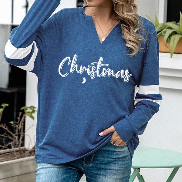 2021 autumn fashion christmas theme simple printing loose v-neck wear long sleeve women's sweater, Black
2021 autumn fashion christmas theme simple printing loose v-neck wear long sleeve women's sweater, Black