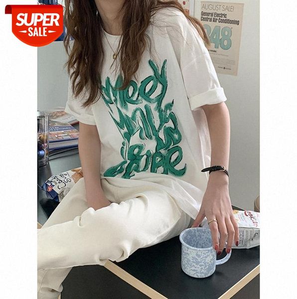 huang zheng letter printed short-sleeved t-shirt women korean style loose hong kong inner base coat t28539 #575w, Black;gray
huang zheng letter printed short-sleeved t-shirt women korean style loose hong kong inner base coat t28539 #575w, Black;gray