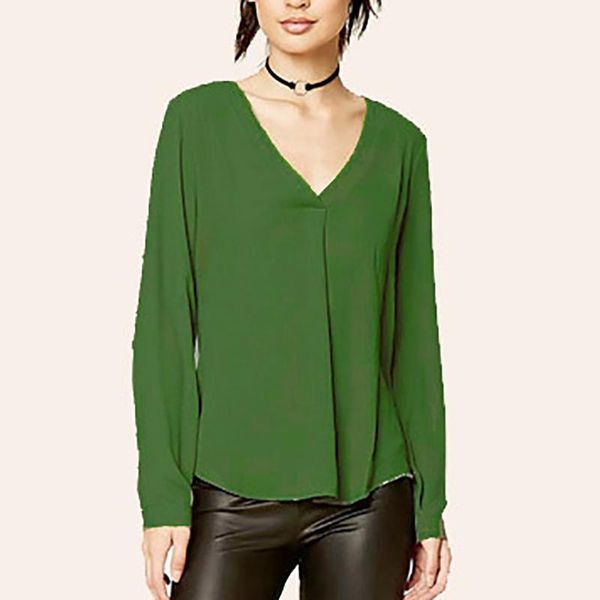 women fashion summer spring chiffon long sleeve solid v-neck blouse female office workwear shirts blusas plus size s-6xl women's blous, White
women fashion summer spring chiffon long sleeve solid v-neck blouse female office workwear shirts blusas plus size s-6xl women's blous, White