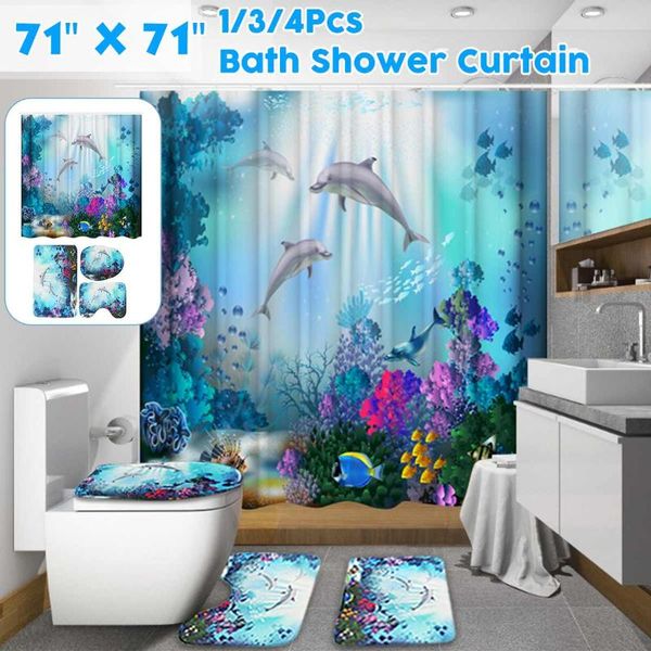 dolphin printing shower curtain set waterproof bath mat toilet lid cover non-slip rug carpet home bathroom decor with hooks curtains
dolphin printing shower curtain set waterproof bath mat toilet lid cover non-slip rug carpet home bathroom decor with hooks curtains