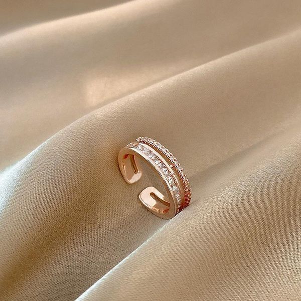 wedding rings fashion jewelry double layer single micro inlaid zircon design female's ring party trendy statement for women vintage, Slivery;golden
wedding rings fashion jewelry double layer single micro inlaid zircon design female's ring party trendy statement for women vintage, Slivery;golden