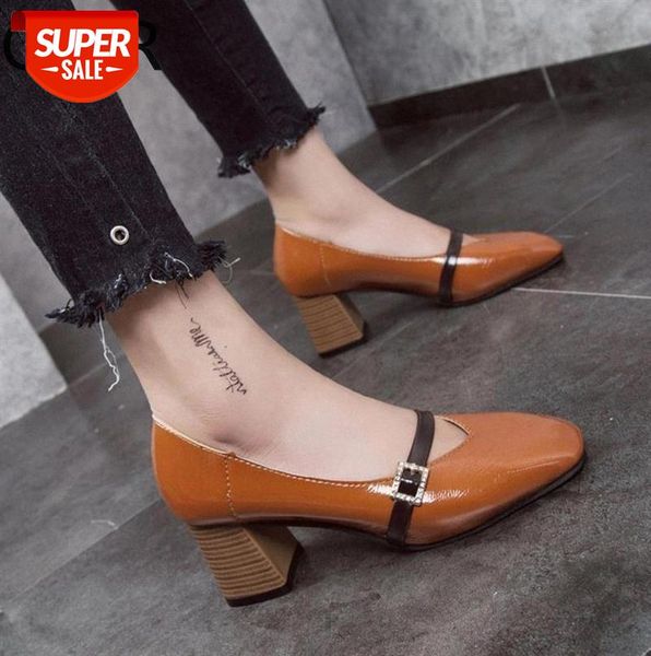 square-ring thick high heels women 2021 spring shoes bling square toe buckle belt ol pumps ladies zapatos mujer #dr7s, Black
square-ring thick high heels women 2021 spring shoes bling square toe buckle belt ol pumps ladies zapatos mujer #dr7s, Black