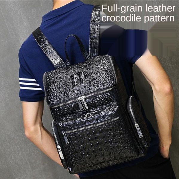 backpack the first layer cowhide crocodile pattern leather men's fashion travel large-capacity business bag mens
backpack the first layer cowhide crocodile pattern leather men's fashion travel large-capacity business bag mens