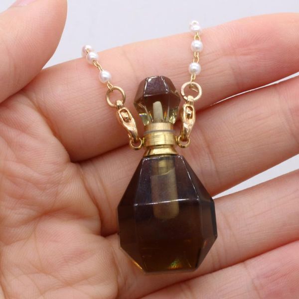chains style natural stone smoky quartz perfume bottle necklace for gift accessory glasses frames pearl, Silver
chains style natural stone smoky quartz perfume bottle necklace for gift accessory glasses frames pearl, Silver
