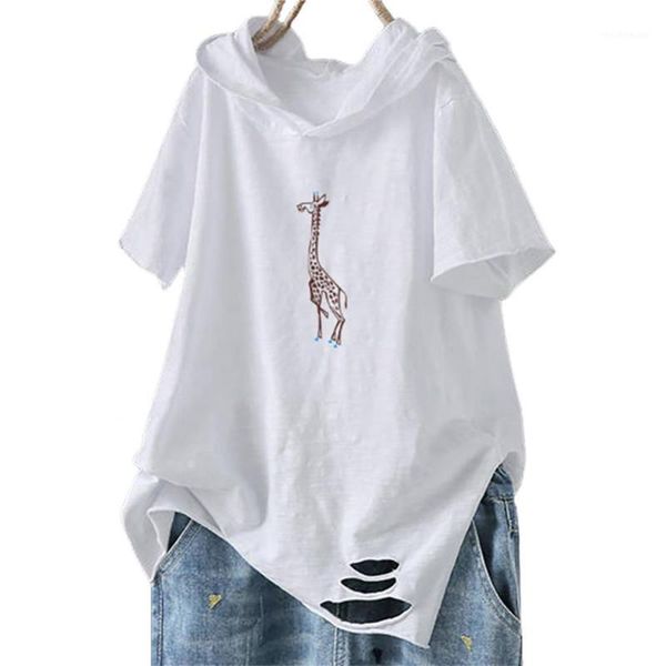 summer women shirts casual solid color short sleeve ripped giraffe print loose t-shirt hoodie women's swimwear, White;black
summer women shirts casual solid color short sleeve ripped giraffe print loose t-shirt hoodie women's swimwear, White;black