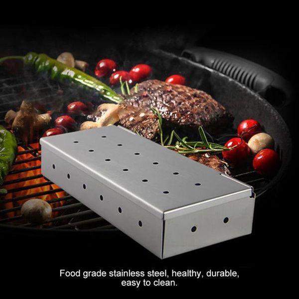 tools & accessories washable and foldable stainless steel smoke box bbq wood chip smoker for smoking barbecue
tools & accessories washable and foldable stainless steel smoke box bbq wood chip smoker for smoking barbecue