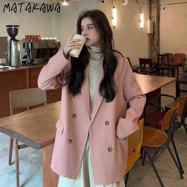 matakawa loose mid-length blazer women double-breasted long-sleeved suit blazer spring korean temperament woman coat 210513, White;black
matakawa loose mid-length blazer women double-breasted long-sleeved suit blazer spring korean temperament woman coat 210513, White;black