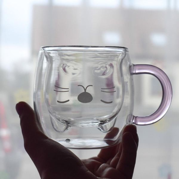 mugs ins coffee mug double wall milk cup cute glass creative kawaii juice vaso gato oso taza doble cristal valentine's day gift
mugs ins coffee mug double wall milk cup cute glass creative kawaii juice vaso gato oso taza doble cristal valentine's day gift