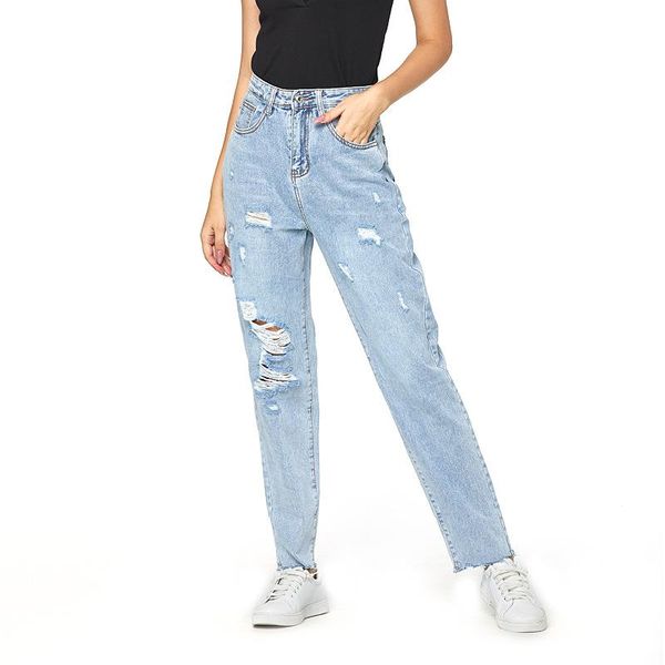 women's jeans streetwear long pants fashion skinny pockets trousers ripped hole high waist denim women for daily life, Blue
women's jeans streetwear long pants fashion skinny pockets trousers ripped hole high waist denim women for daily life, Blue