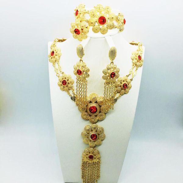 earrings & necklace bridal gift nigerian wedding african beads jewelry set brand woman fashion dubai gold color wholesale design, Silver
earrings & necklace bridal gift nigerian wedding african beads jewelry set brand woman fashion dubai gold color wholesale design, Silver