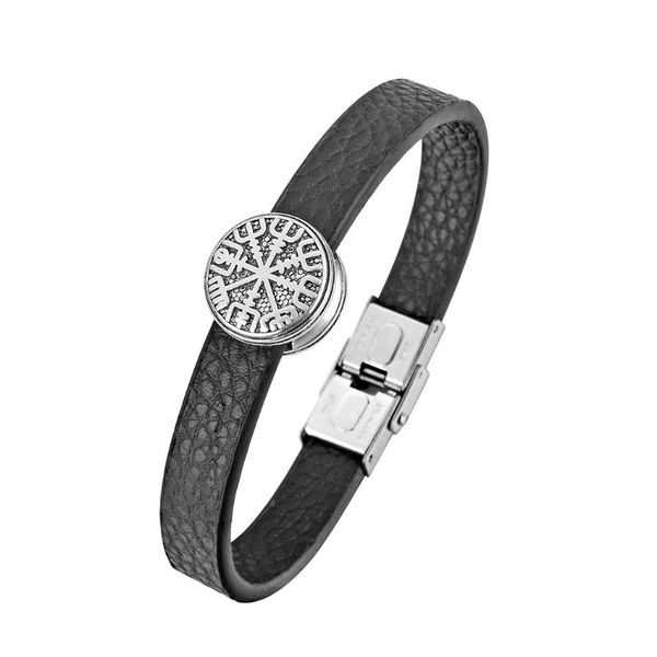 bangle qiamni nordic viking helm of awe amulet leather bracelet wristband for women men slavic hip hop punk vintage jewely gift, Black
bangle qiamni nordic viking helm of awe amulet leather bracelet wristband for women men slavic hip hop punk vintage jewely gift, Black