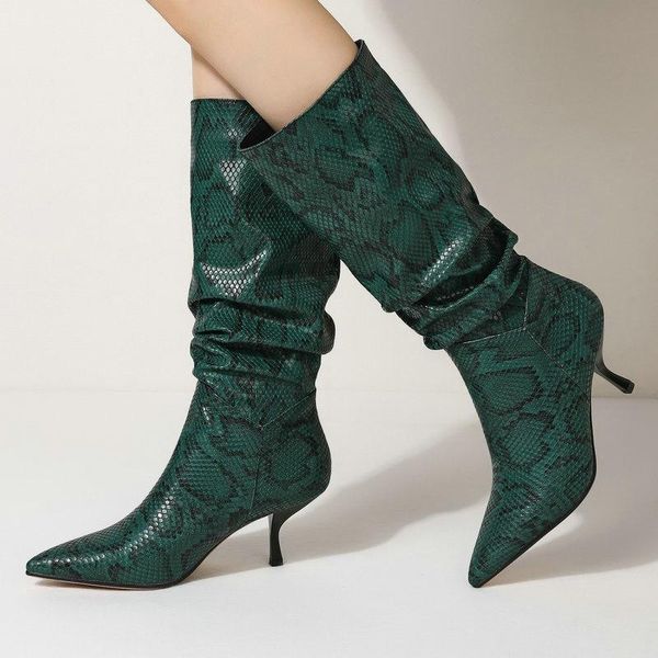 boots print knee high woman poined toe shoes lady daily long .5cm heels green pink brown women size 43, Black
boots print knee high woman poined toe shoes lady daily long .5cm heels green pink brown women size 43, Black