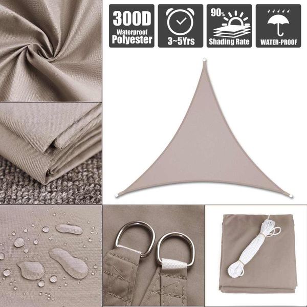 shade 300d 98% anti-uv waterproof triangle sun sail outdoor cover garden canopy yard beach awning khaki cloth
shade 300d 98% anti-uv waterproof triangle sun sail outdoor cover garden canopy yard beach awning khaki cloth