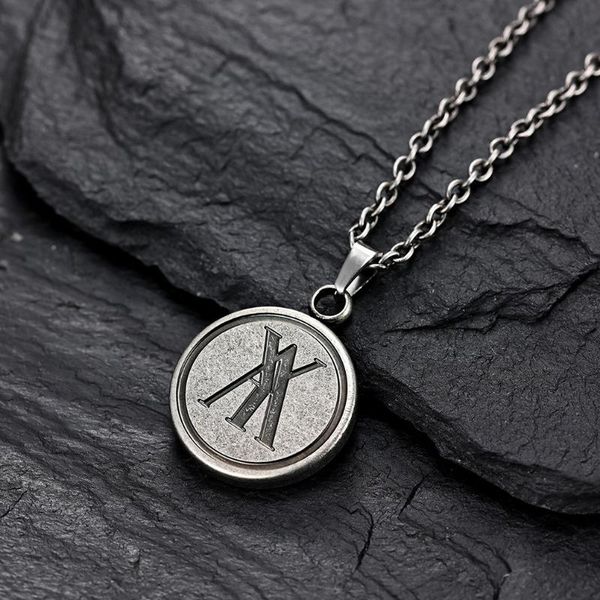 pendant necklaces ff fengfan same logo pattern round brand trendy man retro old hip hop street style necklace is a source of goods, Silver
pendant necklaces ff fengfan same logo pattern round brand trendy man retro old hip hop street style necklace is a source of goods, Silver