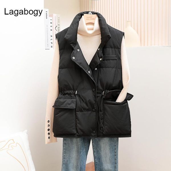 women's vests lagabogy 2021 autumn winter women thick warm 90% white duck down female pocket stand-up collar casual khaki waistcoat, Black;white
women's vests lagabogy 2021 autumn winter women thick warm 90% white duck down female pocket stand-up collar casual khaki waistcoat, Black;white