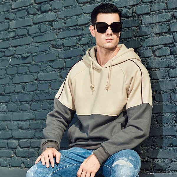 2021 long sved sweater autumn and winter simple trend men's casual loose coat, Black
