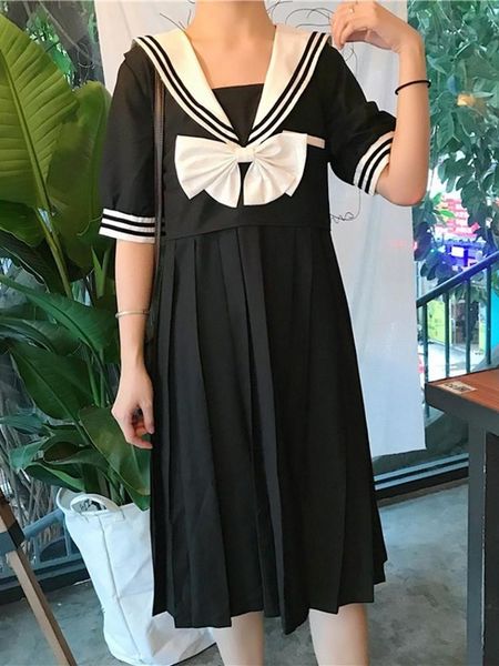 casual dresses 2021 japanese lolita cute black dress women autumn harajuku gothic sweet bow lace vestidos vintage loose girls kawaii mini, Black;gray
casual dresses 2021 japanese lolita cute black dress women autumn harajuku gothic sweet bow lace vestidos vintage loose girls kawaii mini, Black;gray