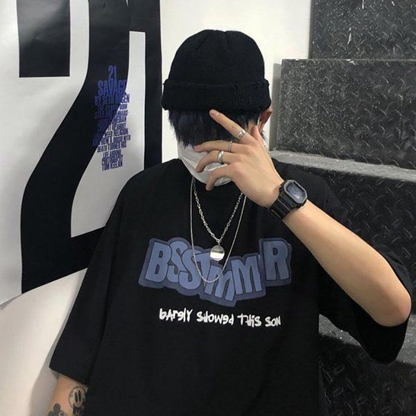 men's t-shirts summer short-sleeved 2021 style t-shirt clothes female students korean version of loose couples wild ins ha, White;black
men's t-shirts summer short-sleeved 2021 style t-shirt clothes female students korean version of loose couples wild ins ha, White;black
