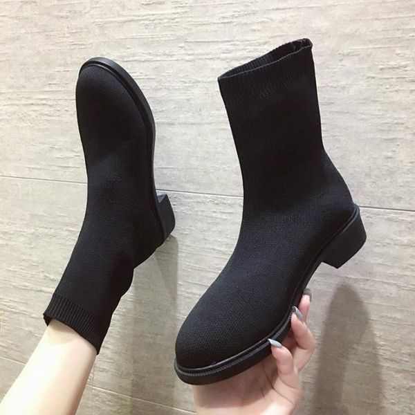 boots women's round toe knitted stretch ankle thick heel high heels shoes woman 2021 autumn winter female socks, Black
boots women's round toe knitted stretch ankle thick heel high heels shoes woman 2021 autumn winter female socks, Black