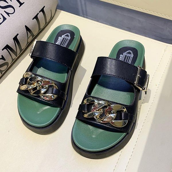 slippers women's flip flops 2021 summer the fashion round head comfortable open toe leisure female shoes rubber platform, Black
slippers women's flip flops 2021 summer the fashion round head comfortable open toe leisure female shoes rubber platform, Black