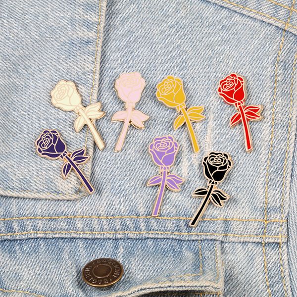 7 colors rose brooches cartoon red black pink violet flowers enamel pins women dress lapel pin badge lover romantic accessories, Blue
7 colors rose brooches cartoon red black pink violet flowers enamel pins women dress lapel pin badge lover romantic accessories, Blue