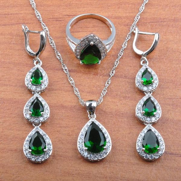 earrings & necklace for women wedding jewelry sets water drop cubic zirconia pendant ring bracelet gift js0181, Silver
earrings & necklace for women wedding jewelry sets water drop cubic zirconia pendant ring bracelet gift js0181, Silver
