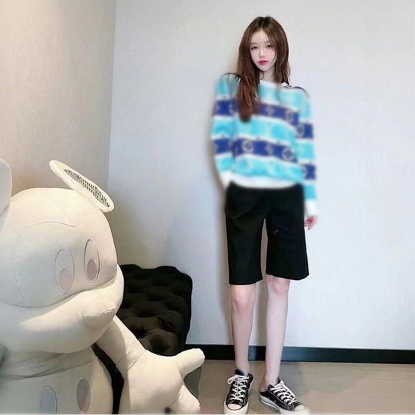 autumn and winter sweaters long sleves spell color stripe knits letters embroidery fashion hoodies round collar sweatshirt madam knit clothi, White;black
autumn and winter sweaters long sleves spell color stripe knits letters embroidery fashion hoodies round collar sweatshirt madam knit clothi, White;black