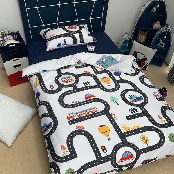 bedding sets cartoon boys set game car track pattern duvet cover children birthday gift au/eu single students bedclothes for kids
bedding sets cartoon boys set game car track pattern duvet cover children birthday gift au/eu single students bedclothes for kids
