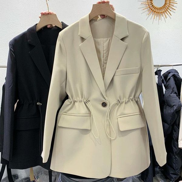 women's jackets nice spring casual drawstring high waist blazer jacket mid-length coat female elegant suits chic korean office, Black;brown
women's jackets nice spring casual drawstring high waist blazer jacket mid-length coat female elegant suits chic korean office, Black;brown