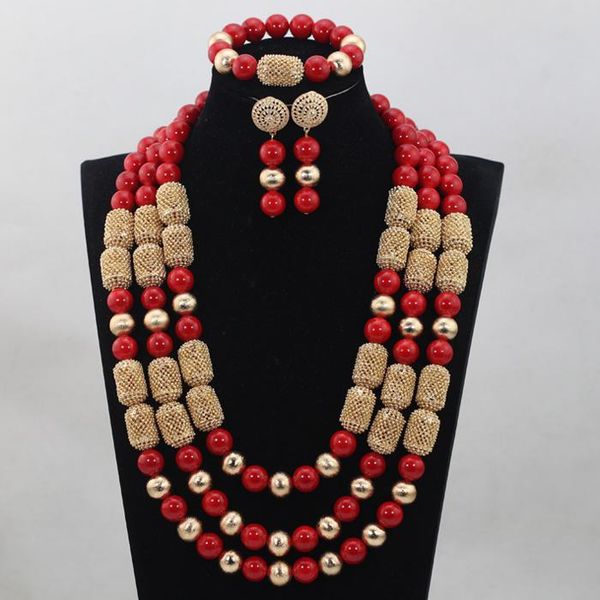 earrings & necklace luxury dubai costume gold women jewelry sets red african wedding nigerian coral beads set abh167, Silver
earrings & necklace luxury dubai costume gold women jewelry sets red african wedding nigerian coral beads set abh167, Silver