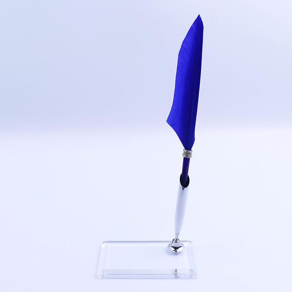 mini feather quill ballpoint pen with holder for office gifts pens, Blue;orange
mini feather quill ballpoint pen with holder for office gifts pens, Blue;orange