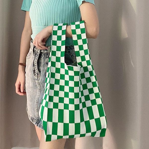 evening bags checkerboard plaid shoulder bag women knitting totes handbags large capacity woven shopping handle purse
evening bags checkerboard plaid shoulder bag women knitting totes handbags large capacity woven shopping handle purse
