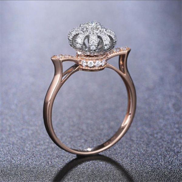 wedding rings two-tone crown crystal women's ring classic engagement party creative famale jewelry hand accessories, Slivery;golden
wedding rings two-tone crown crystal women's ring classic engagement party creative famale jewelry hand accessories, Slivery;golden
