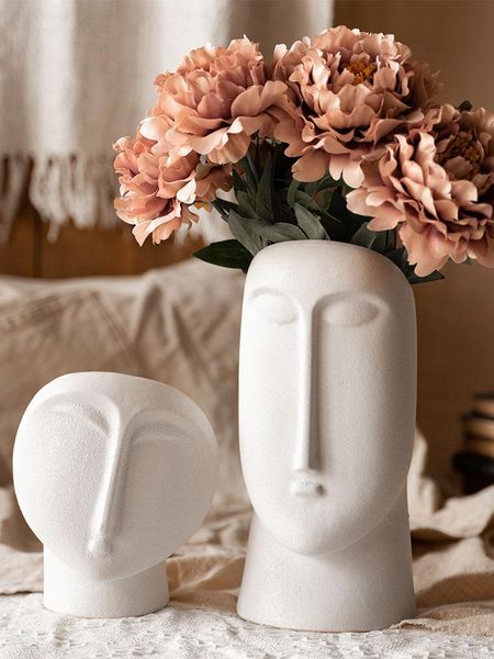 vases european style white ceramic countervase abstract human face head flower arrangement plant pot home decoration
vases european style white ceramic countervase abstract human face head flower arrangement plant pot home decoration