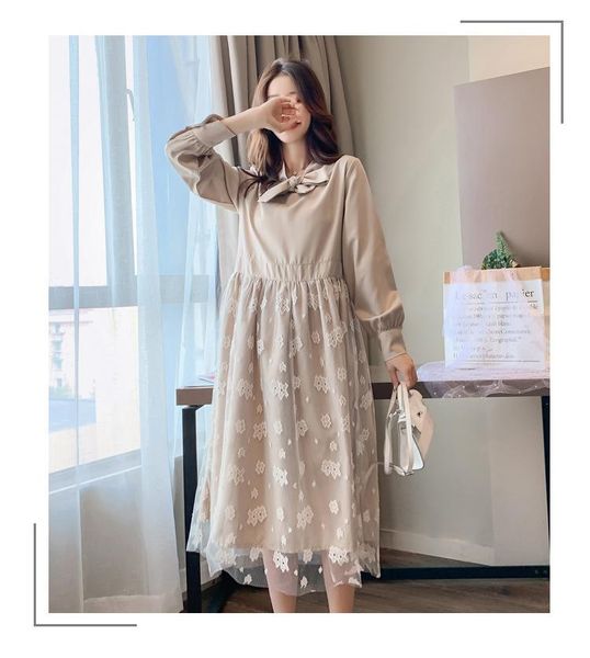 maternity dresses dress autumn and winter fashion base western-style silk skirt pregnancy postpartum, White
maternity dresses dress autumn and winter fashion base western-style silk skirt pregnancy postpartum, White