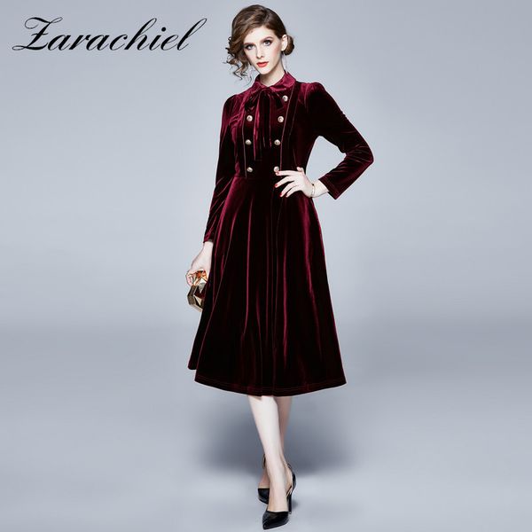 women military uniform golden lions double-breasted velvet autumn fashion long sleeve bow collar vintage female midi dress 210416, Black;gray
women military uniform golden lions double-breasted velvet autumn fashion long sleeve bow collar vintage female midi dress 210416, Black;gray