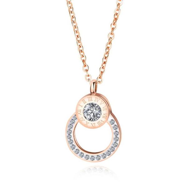 chains stainless steel rose gold round roman numerals cubic zirconia women delicate pendant necklace jewelry gift for him with chain, Silver
chains stainless steel rose gold round roman numerals cubic zirconia women delicate pendant necklace jewelry gift for him with chain, Silver