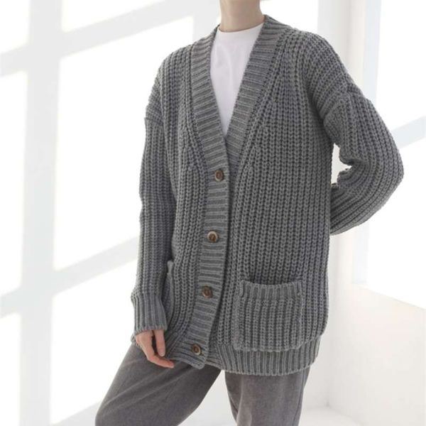 spring autumn winter casual knit coat wool long cardigan thick warm jacket 210929, White;black
spring autumn winter casual knit coat wool long cardigan thick warm jacket 210929, White;black