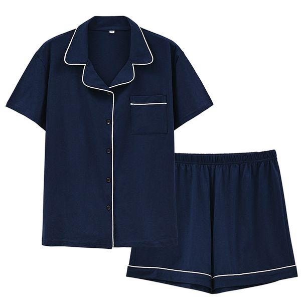 pajamas sleepwear clothing short set sleeved shorts pants are suitable for cotton casual women's wear, White
pajamas sleepwear clothing short set sleeved shorts pants are suitable for cotton casual women's wear, White