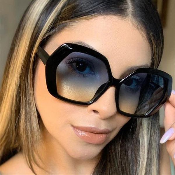 Polygon Square Gradient Sunglasses For Women Vintage Hexagon Black Leopard Sun Glasses Fashion Oversized Elegant Shades, White;black
Polygon Square Gradient Sunglasses For Women Vintage Hexagon Black Leopard Sun Glasses Fashion Oversized Elegant Shades, White;black