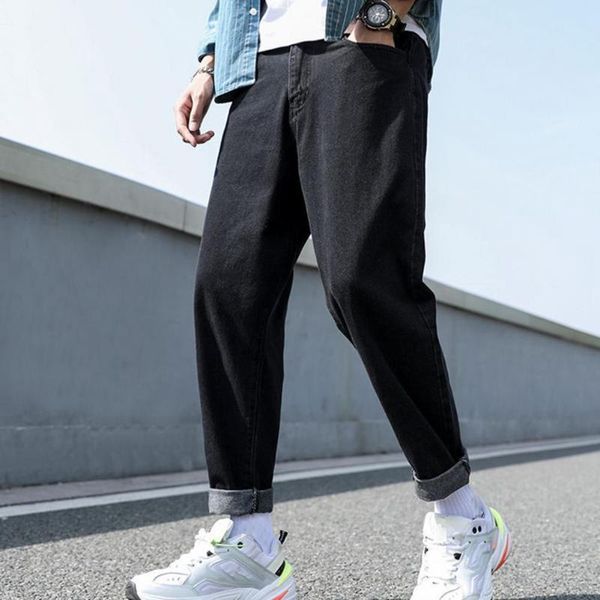 men's jeans autumn men pockets soft bottoms solid color denim pants going out male streetwear, Blue
men's jeans autumn men pockets soft bottoms solid color denim pants going out male streetwear, Blue