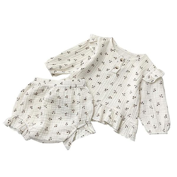 clothing sets baby girls sweet style shorts set autumn cherry print long sleeve round neck t-shirts and high waist pants born kids, White
clothing sets baby girls sweet style shorts set autumn cherry print long sleeve round neck t-shirts and high waist pants born kids, White