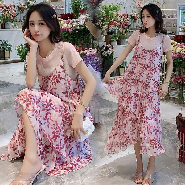 maternity dresses 975# t shirt + chiffon floral dress suits loose stylish short sleeves pregnant women mom, White
maternity dresses 975# t shirt + chiffon floral dress suits loose stylish short sleeves pregnant women mom, White
