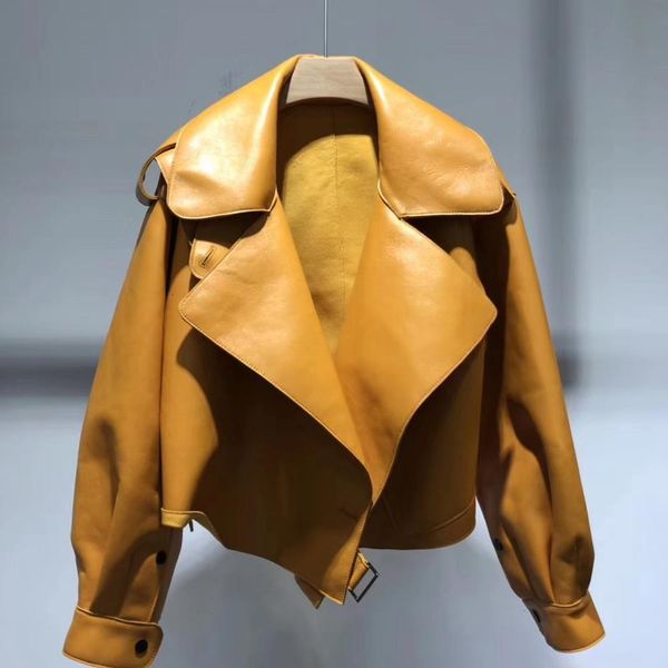 women's jackets lamb from vintage leather jacket 2021 real spring release motorcycle a477, Black;brown
women's jackets lamb from vintage leather jacket 2021 real spring release motorcycle a477, Black;brown