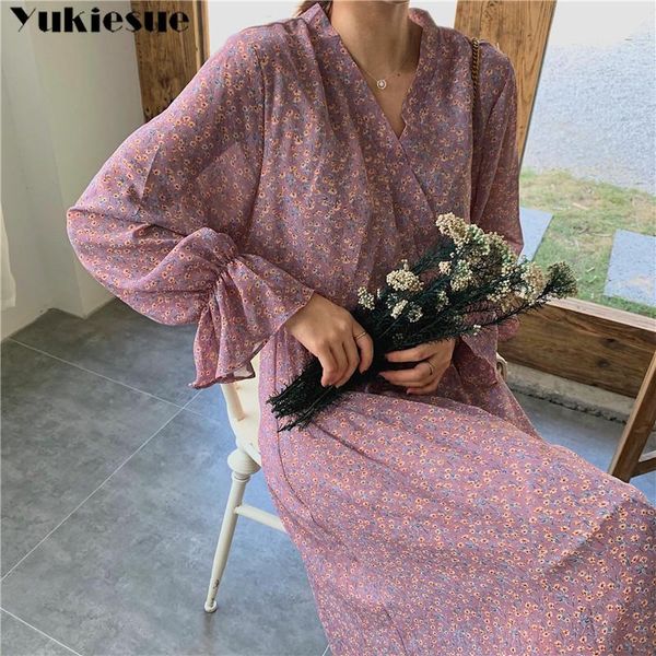 casual dresses women chiffon dress 2021 spring summer fashion female long sleeve vintage print floral a-line loose, Black;gray
casual dresses women chiffon dress 2021 spring summer fashion female long sleeve vintage print floral a-line loose, Black;gray