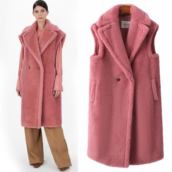 women's fur & faux 2021 coat waistcoat teddy bear real wool lady vest women thicken oversize female autumn warm long, Black
women's fur & faux 2021 coat waistcoat teddy bear real wool lady vest women thicken oversize female autumn warm long, Black